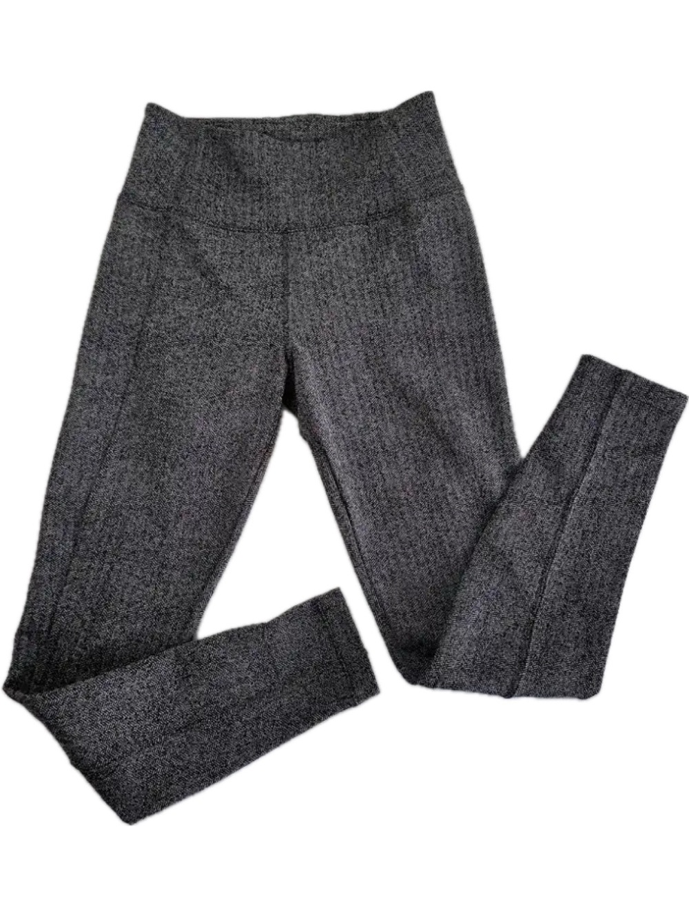 Athleta Delancey Herringbone Tight Black Gray Leggings XS